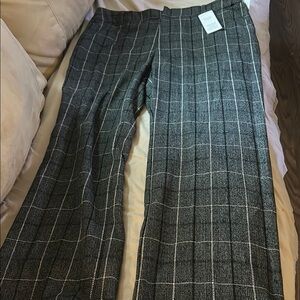 Charter Club Women's Black Plaid Trousers
